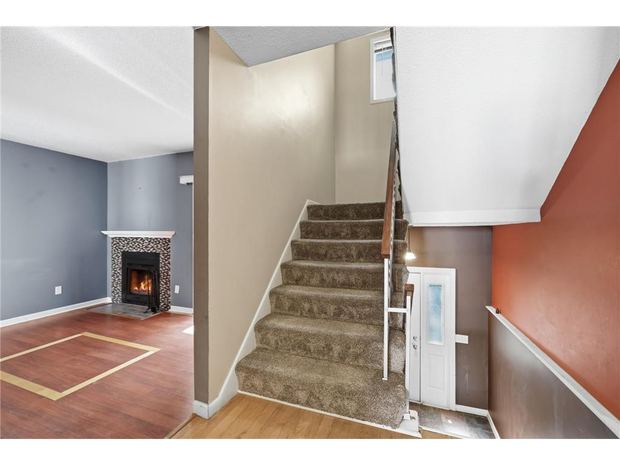 Stairs up from the lower level