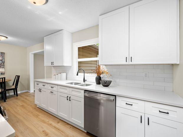 Dining area open to the kitchen
