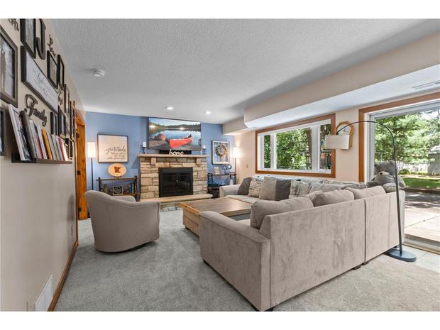 Living room with the fireplace
