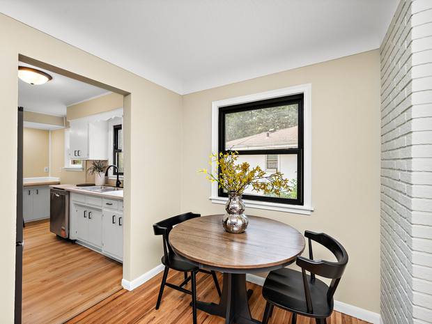 Dining area open to the kitchen