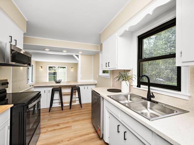 Updated kitchen with stainless appliances