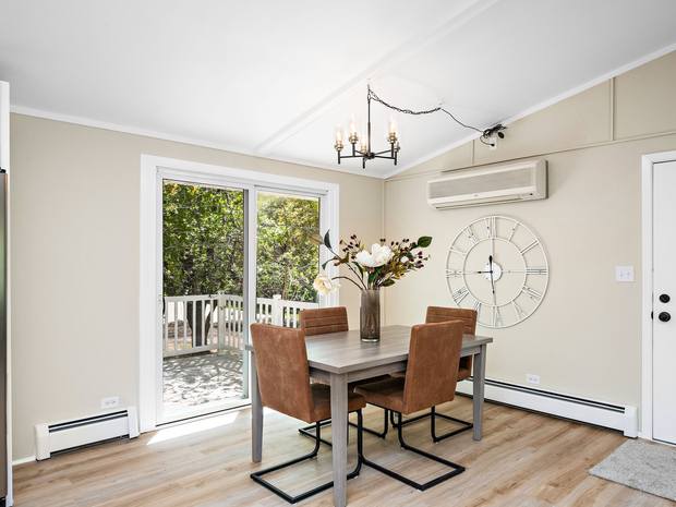 Dining area with the door to the deck