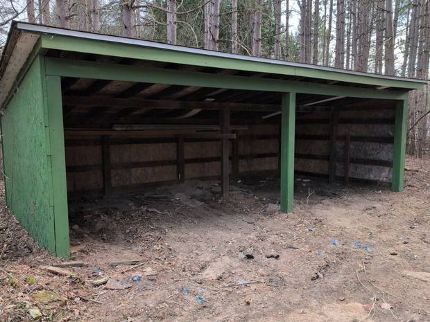 One of the outbuildings on the property