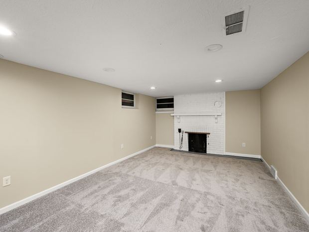 Walkout lower level with the second fireplace