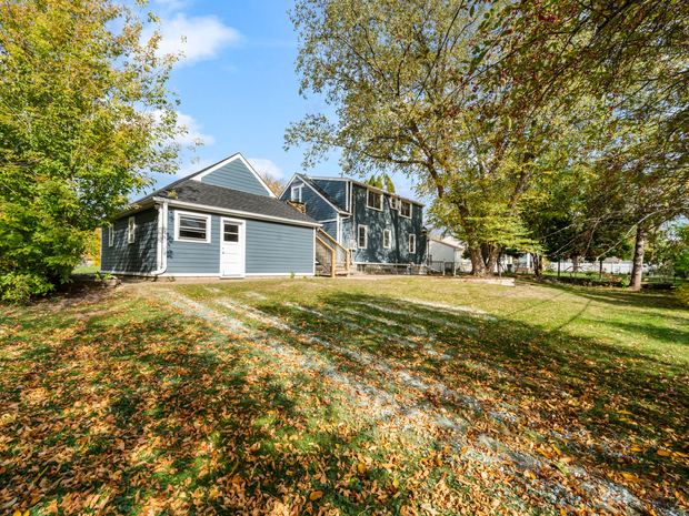 The yard, looking back at the house