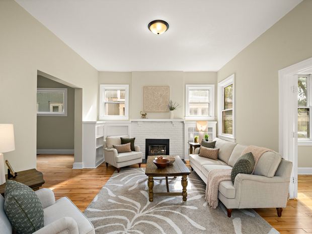 Lower unit living room from the entry