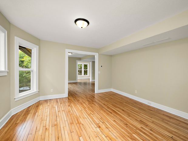 Upper unit, one room through to the next