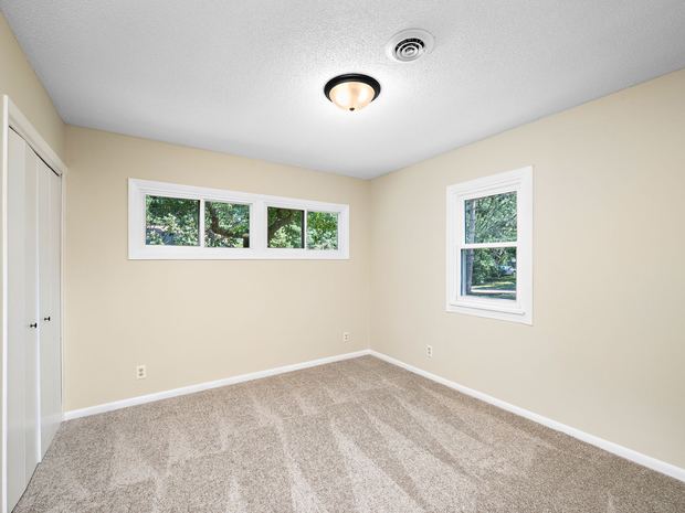 The second bedroom and its closet