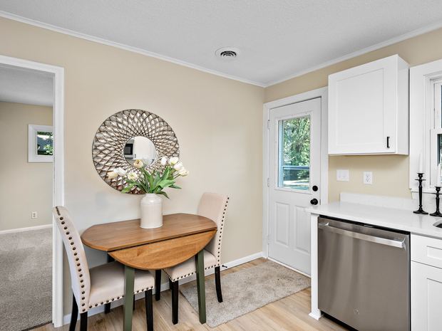 Dining nook by the side door