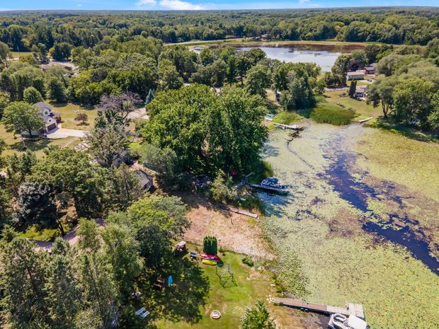 The property and the lake from the north