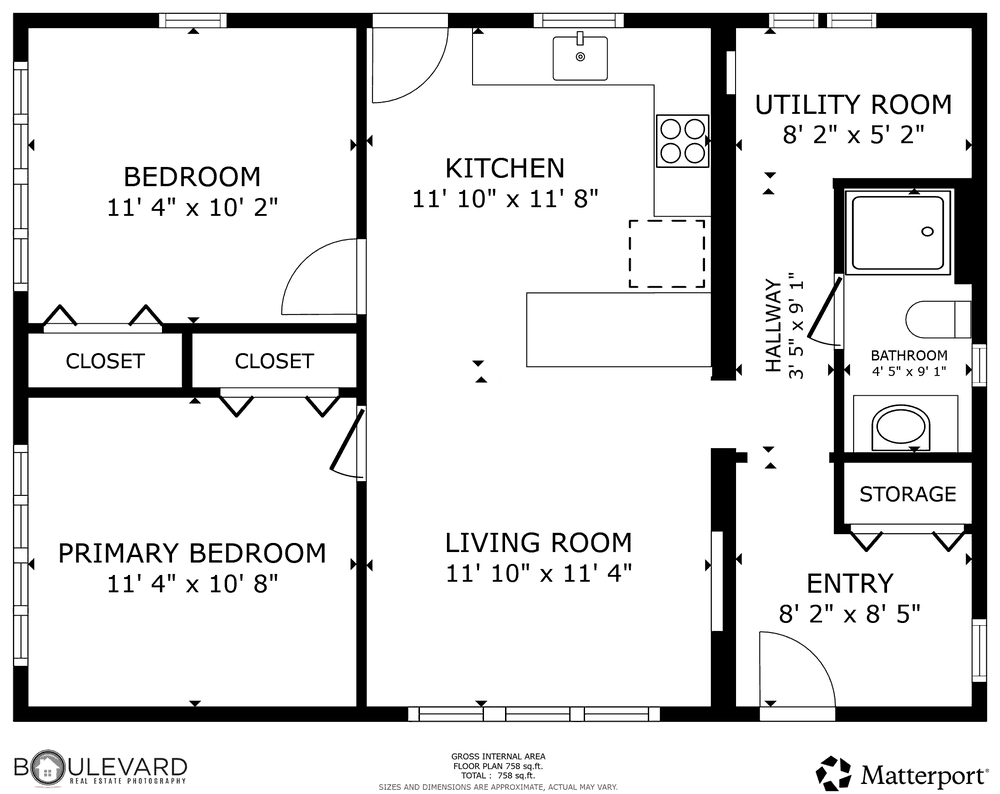 The whole house floor plan of 8437 241st Avenue NE, Stacy, with each room labelled and measured