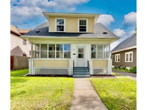 Front of the home with the covered porch