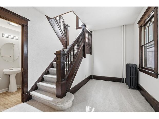 Original staircase and newel post